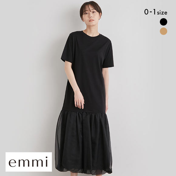 エミ emmi emmi atelier 裾バルーンＴシャツワンピース