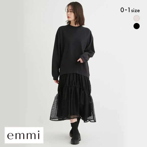 エミ emmi emmi atelier オーガニックコットンカットドッキングワンピース