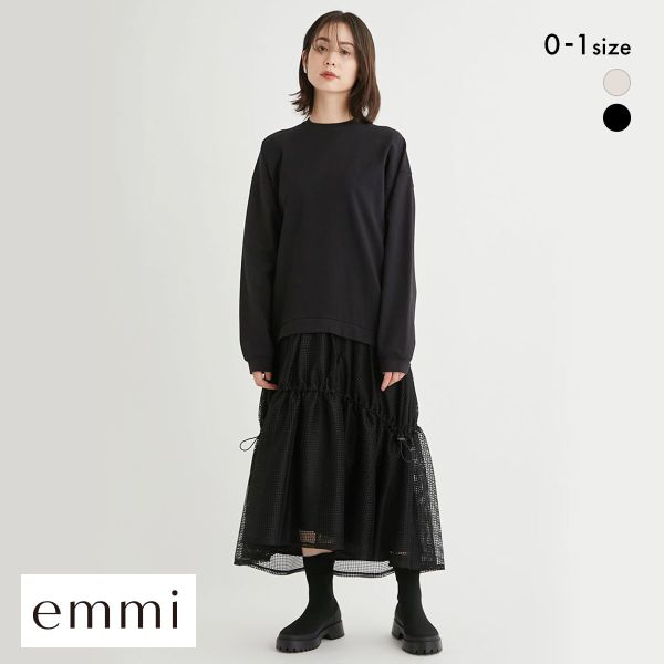 エミ emmi emmi atelier 裾バルーンＴシャツワンピース : b52e13wco234008 : SHIROHATO(白鳩) - 通販  - Yahoo!ショッピング