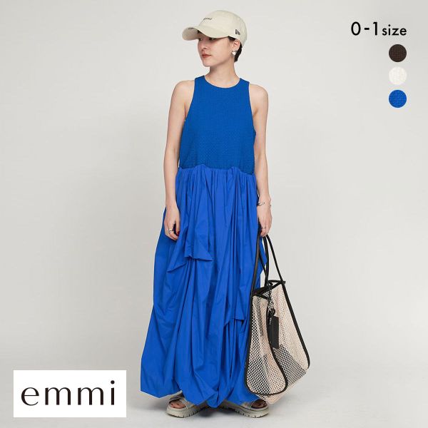 エミ 膨れジャガードカットドッキングワンピース emmi_3