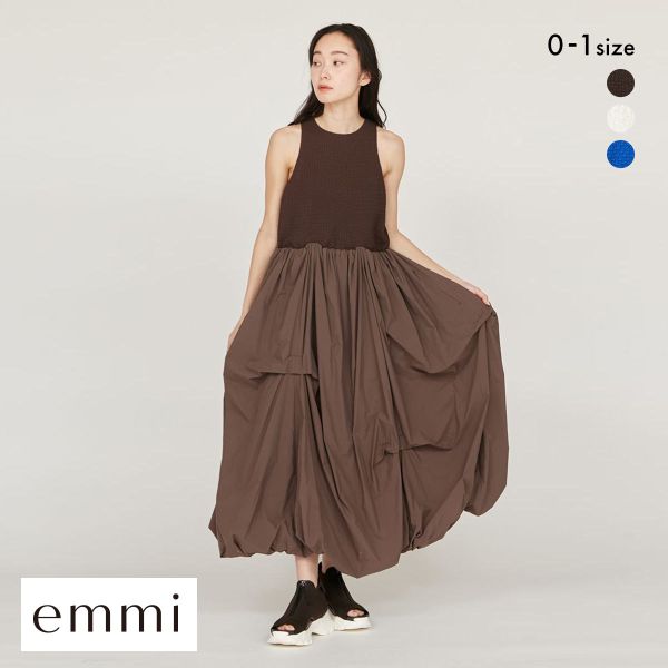 emmi エミ ノースリドッキングワンピース : SHIROHATO(白鳩
