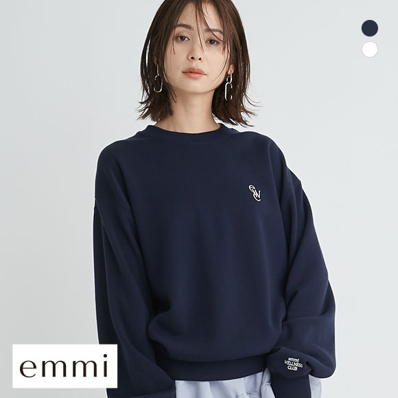 emmi エミ atelier ewcロゴスエット トップス 長袖 : SHIROHATO