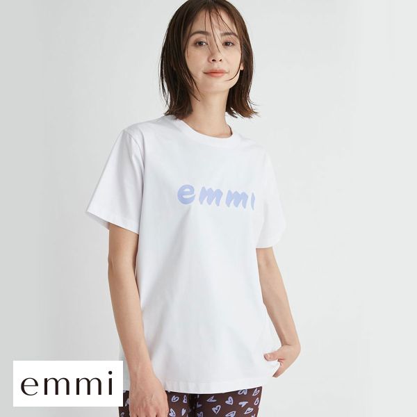 エミ emmi emmi atelier ペイントemmiロゴTシャツ｜shirohato｜04