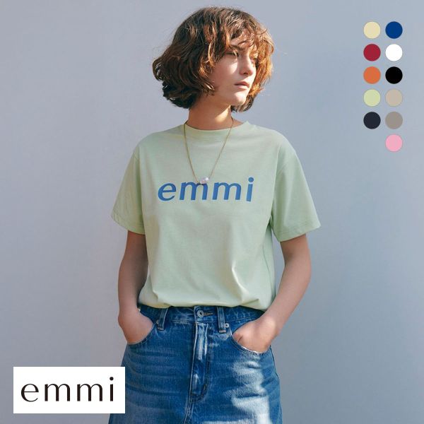 emmi yoga エミ atelier ペイントemmiロゴTシャツ : SHIROHATO