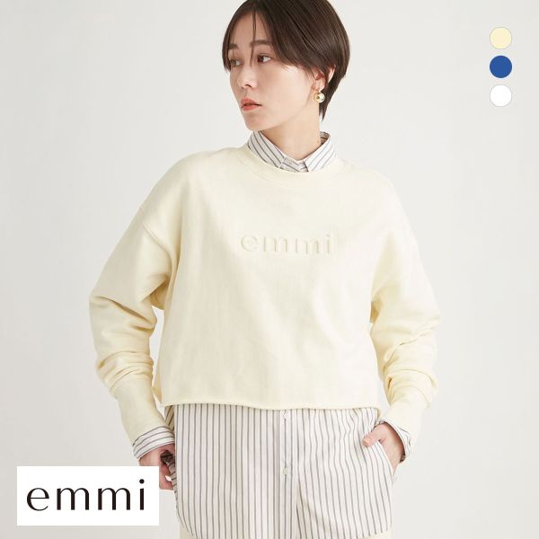 emmi エミ atelier ewcロゴスエット トップス 長袖 : SHIROHATO emmi エミ atelier ewcロゴスエット トップス 長袖 : SHIROHATO