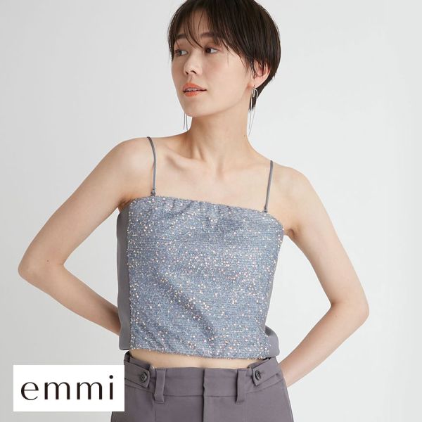 emmi yoga エミ atelier スパンコールビスチェ : SHIROHATO(白鳩