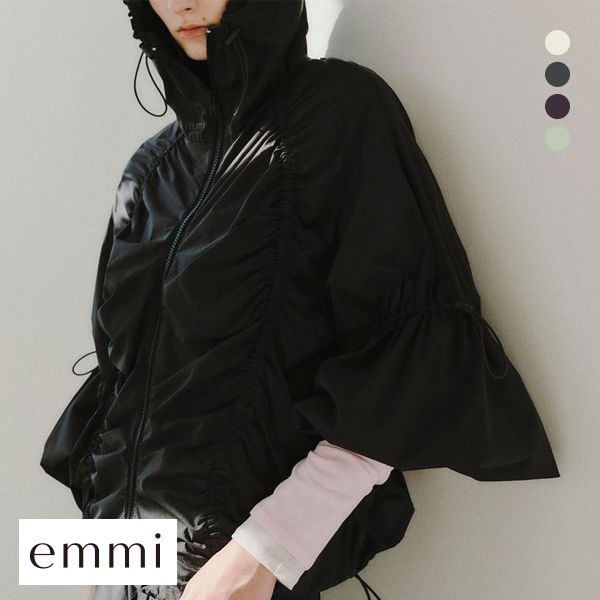 emmi エミ ギャザーナイロンブルゾン : SHIROHATO(白鳩) - 通販