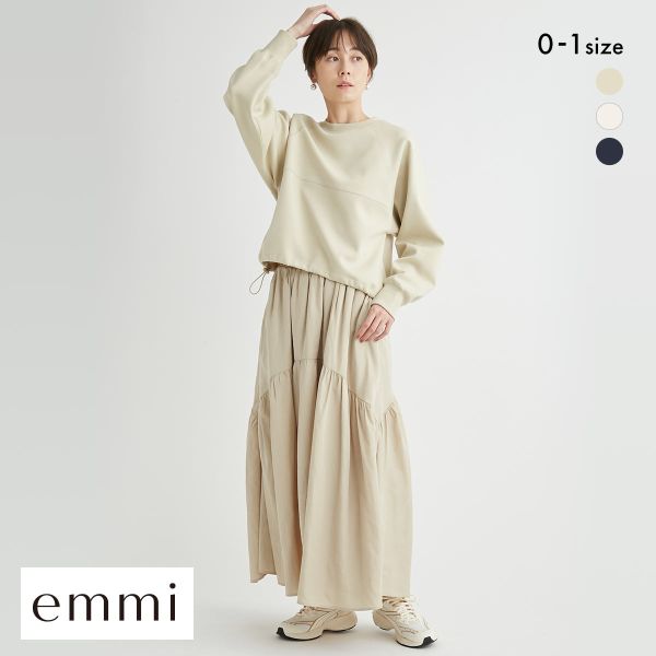 emmi エミ atelier ダンボールボリュームスリーブワンピース