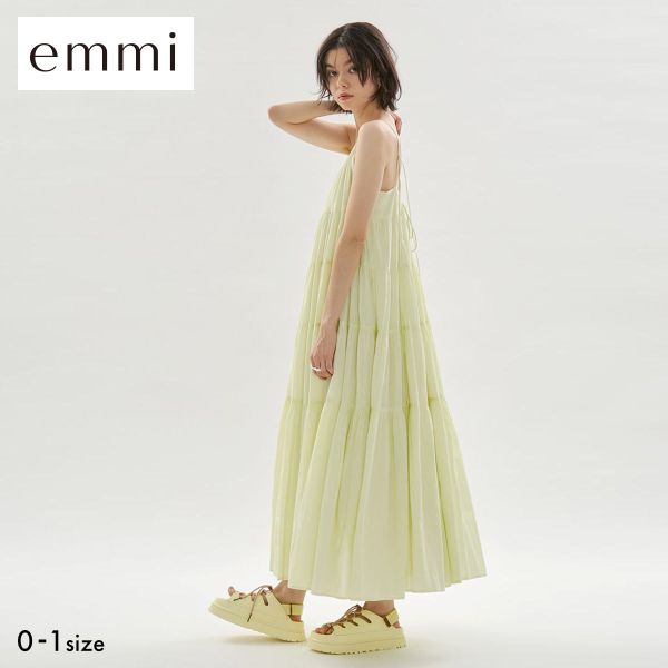 エミ コットンボリュームティアードワンピース emmiの画像