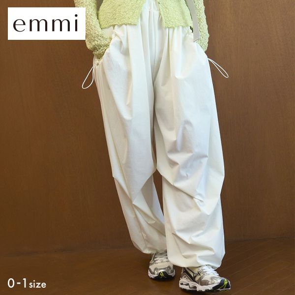 エミ eco ボリュームパラシュートパンツ 撥水 UVカット 接触冷感 emmiの画像