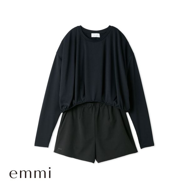 emmi エミ ecoパンツセットラッシュガード 長袖 : SHIROHATO(白