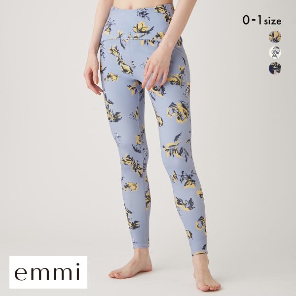 エミ emmi emmi yoga オリジナルフラワー柄レギンス 単品 スポーツ