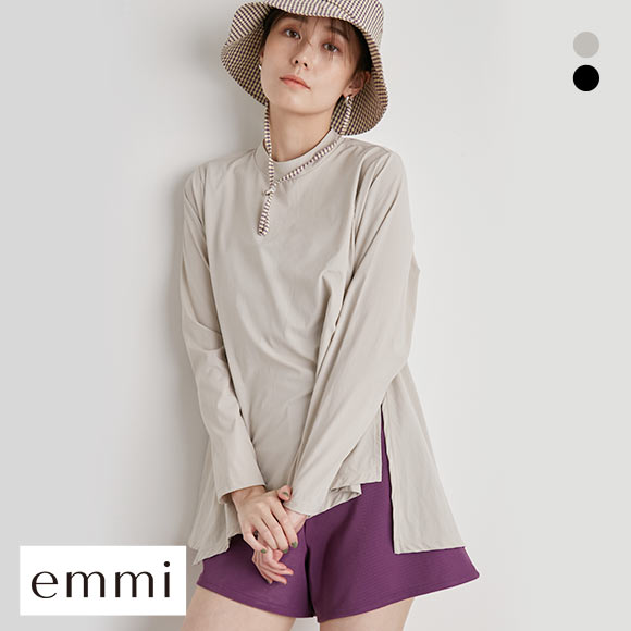 エミ emmi emmi yoga ハイネックラッシュガード 単品 