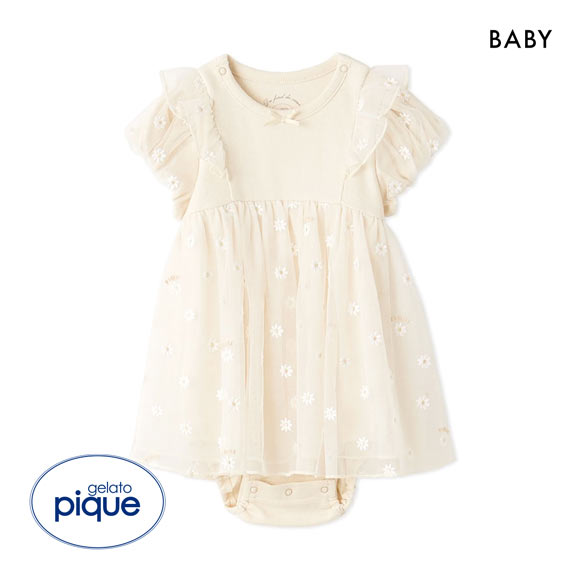 ジェラートピケ キッズアンドベイビー ベビー デイジーチュールロンパース ジェラピケ ルームウェア gelato pique Kids＆Baby BABY