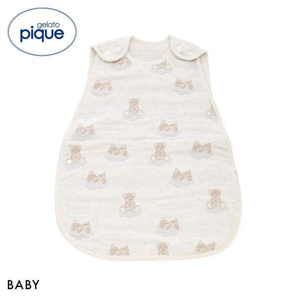 ジェラートピケ キッズアンドベイビー ベビー ドリーミーベア柄6重ガーゼスリーパー ジェラピケ gelato pique Kids＆Baby BABYの画像