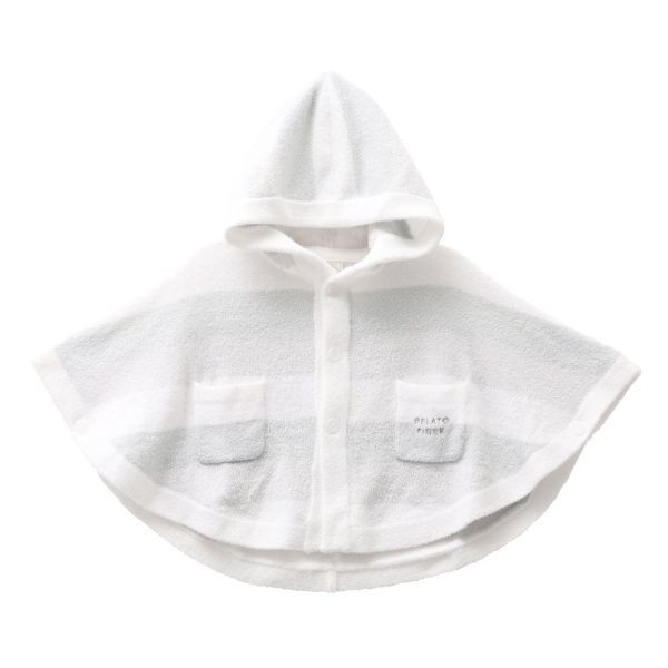 新品 ジェラートピケ キッズアンドベイビー Gelato Pique Kids Baby リサイクルスムーズィー 3ボーダー Baby ポンチョ ジェラピケ ファッション通販
