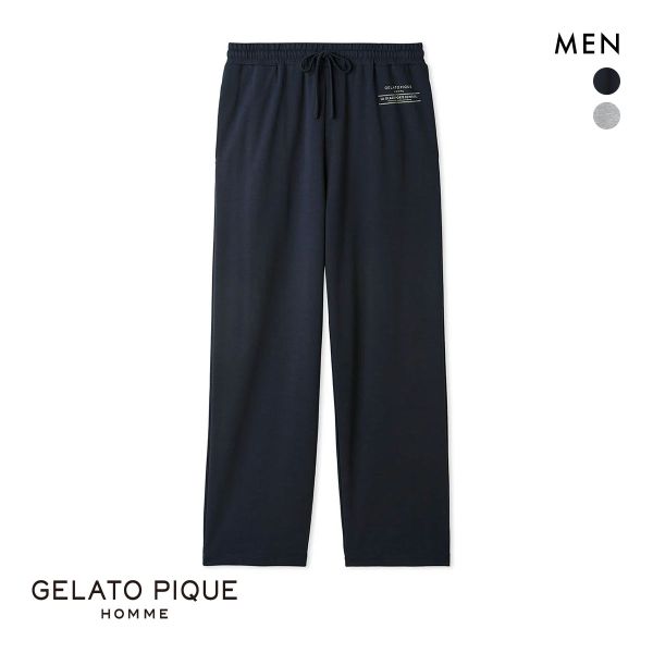 ジェラートピケ オム メンズ インレイワンポイントロングパンツ ジェラピケ パジャマ ルームウェア GELATO PIQUE HOMME