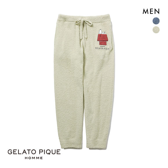 ジェラートピケ オム GELATO PIQUE HOMME メンズ【PEANUTS】ベビモコジャガードロングパンツ ジェラピケ パジャマ ルームウェア