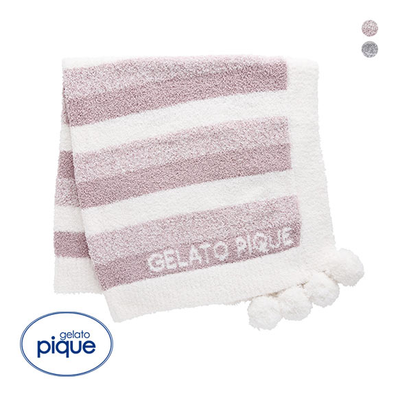 ジェラートピケ キッズアンドベイビー gelato pique Kids＆Baby【KIDS】べビモコメランジボーダーブランケット ジェラピケ