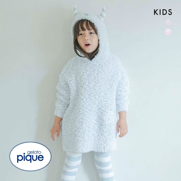 ジェラートピケ キッズアンドベイビー gelato pique Kids＆Baby PIQUE MONSTER KIDS フーディ ジェラピケ  パジャマ ルームウェア キッズ