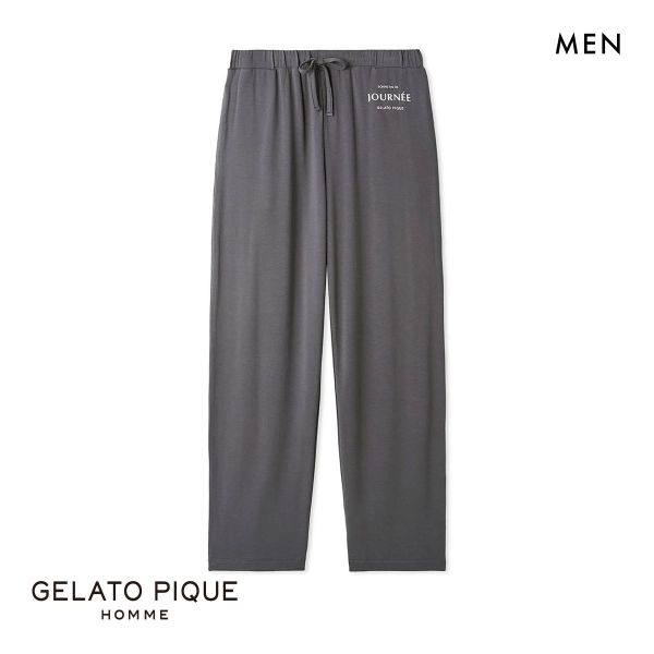 ジェラートピケ オム メンズ インレイロゴロングパンツ ジェラピケ パジャマ ルームウェア GELATO PIQUE HOMME