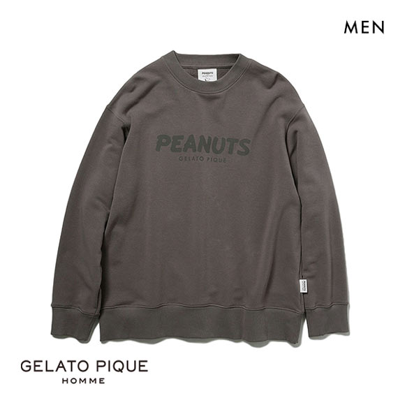 ジェラートピケ オム GELATO PIQUE HOMME メンズ PEANUTS 裏毛プル