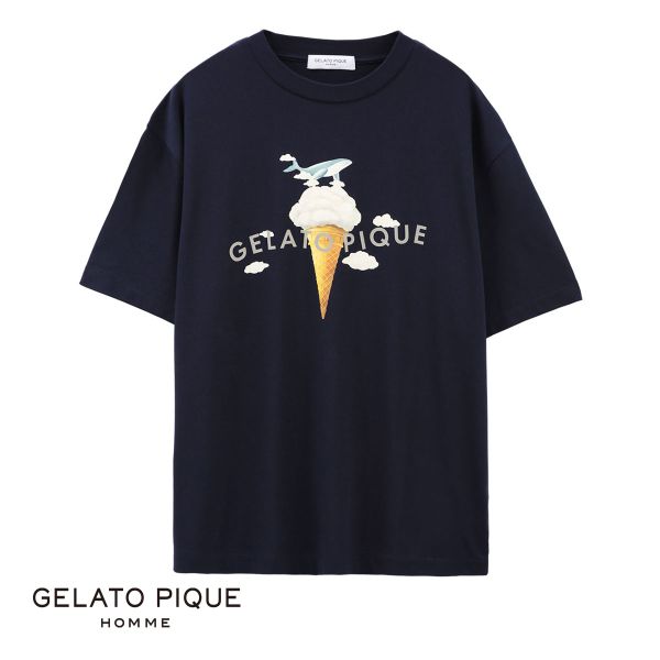 ジェラートピケ オム GELATO PIQUE メンズ 接触冷感 HOMME レーヨンクジラモチーフ...