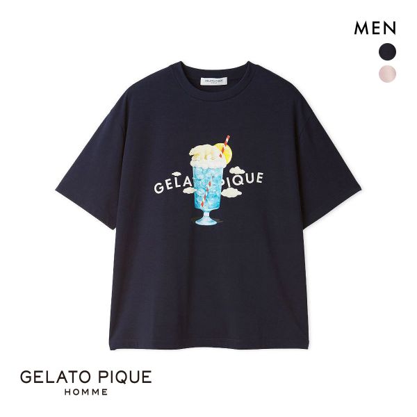 【gelato pique】ロゴ Tシャツ gelato pique｜【HOMME】【接触冷感】COOLレーヨンデザートロゴT