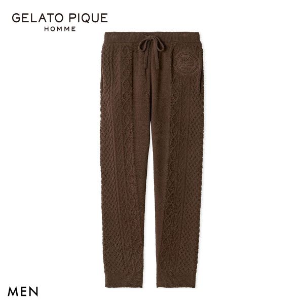 ジェラートピケ オム メンズ Valentine アランロングパンツ ジェラピケ パジャマ GELATO PIQUE HOMME バレンタイン_1