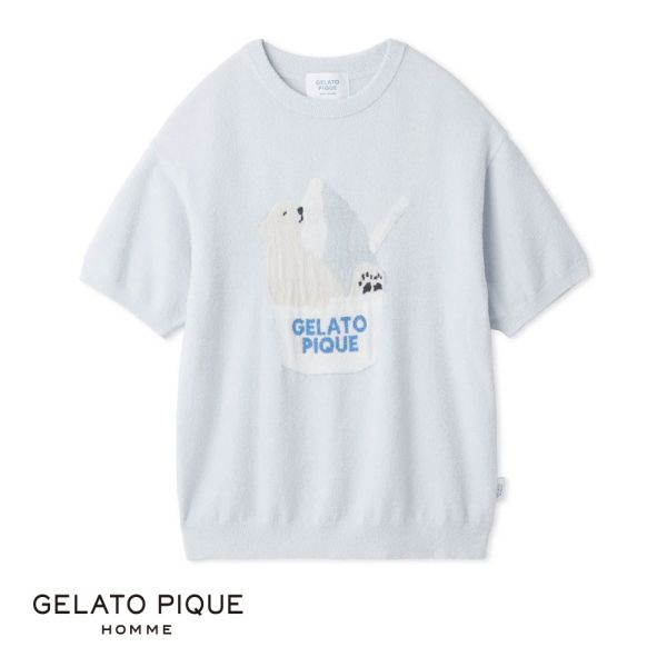 ジェラートピケ オム GELATO PIQUE メンズ COOL HOMME しろくまアイスジャガー...