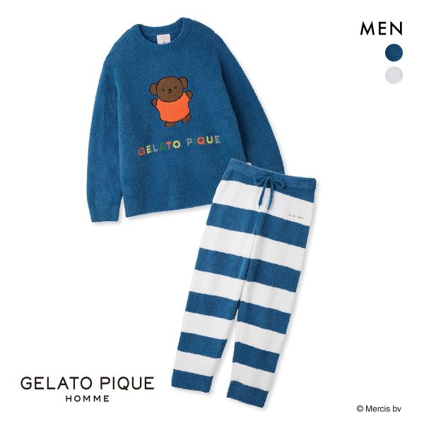 ジェラートピケ オム GELATO PIQUE メンズ Dick Bruna HOMME ベビモコプルオーバーロングパンツセット ジェラピケ パジャマ  ルームウェア : b52pmnt244001 : SHIROHATO(白鳩) - 通販 - Yahoo!ショッピング