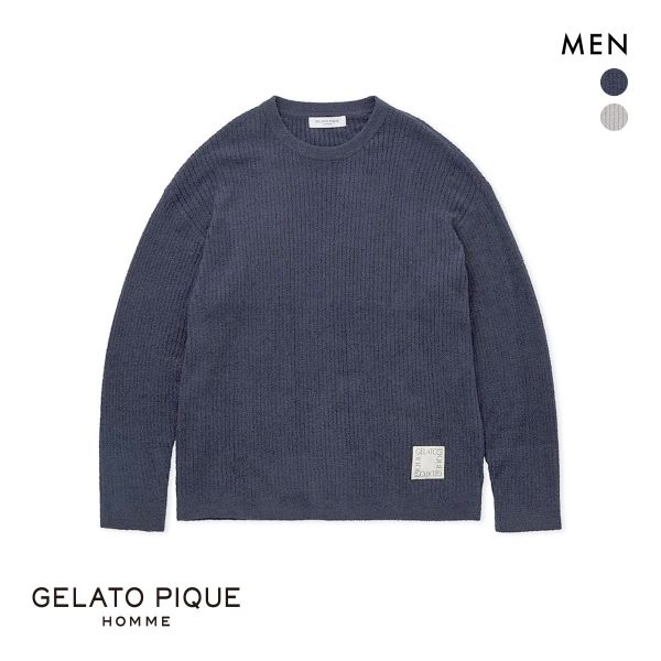 ジェラートピケ オム メンズ ホットスムーズィーリブプルオーバー ジェラピケ ルームウェア パジャマ GELATO PIQUE HOMME