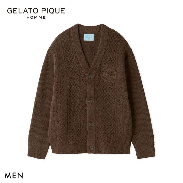 ジェラートピケ オム メンズ Valentine アランカーディガン ジェラピケ パジャマ GELATO PIQUE HOMME バレンタイン_1