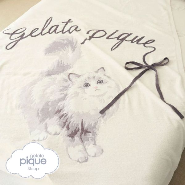 【ジェラピケ】ジャガードマルチカバー CAT ラグドール【新品タグ付き】 gelato pique ジェラートピケ スリープ CATジャガードマルチ