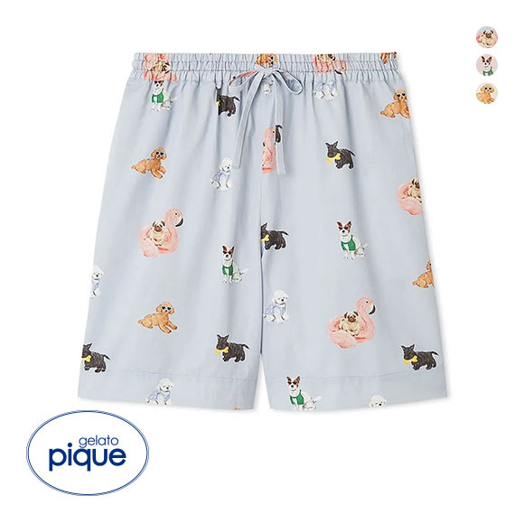 【新品﻿】ジェラートピケ SUMMERDOG 総柄 ハーフパンツ Tシャツ gelato pique ジェラートピケ ユニセックス SUMMER DOG総柄