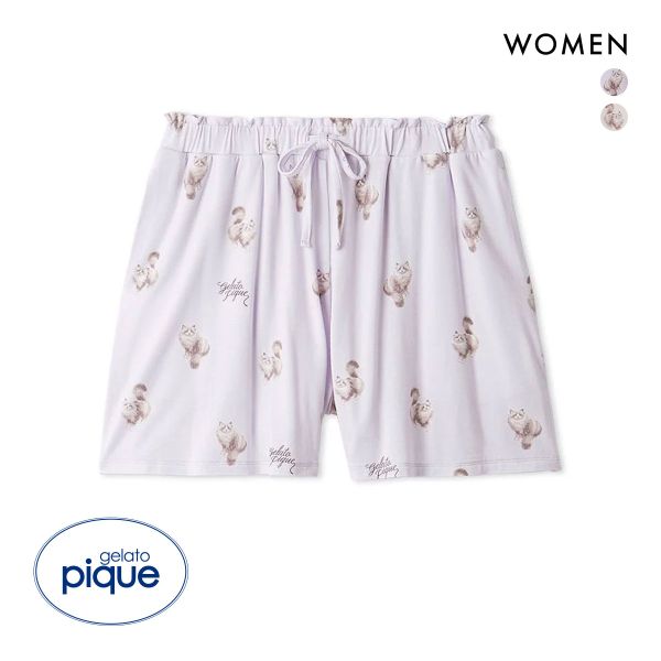 gelato pique ジェラートピケ レディース CAT柄ショートパンツ