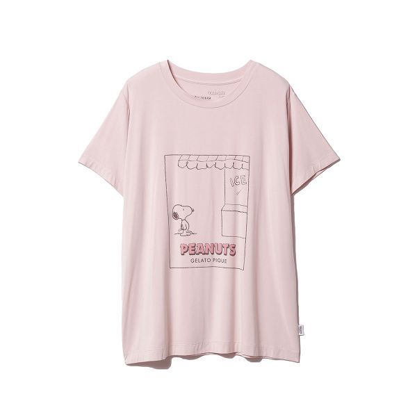 ジェラートピケ ジェラピケ レディース スヌーピー Tシャツ パジャマ ルームウェア Snoopy Peanuts ワンポイント Gelato Pique Shirohato 白鳩 通販 Paypayモール