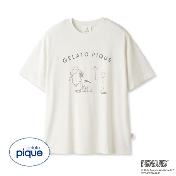 ジェラートピケ gelato pique レディース PEANUTS ワンポイントTシャツ ジェラピケ パジャマ ルームウェア｜shirohato｜03