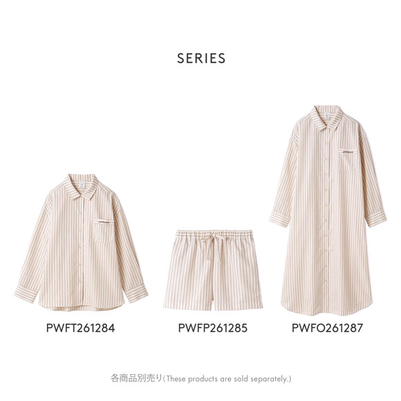 ジェラートピケ レディース ストライプシャツワンピース ジェラピケ パジャマ ルームウェア gelato pique