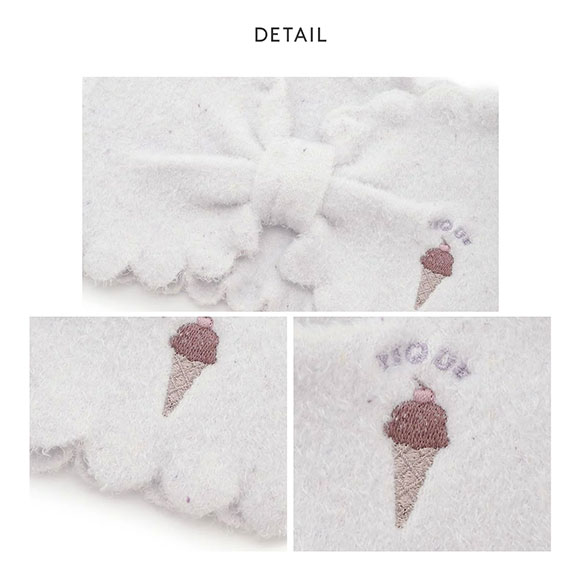 ジェラートピケ ホワイトデー レディース アイスワンポイント刺繍ヘアバンド ジェラピケ gelato pique WhiteDay