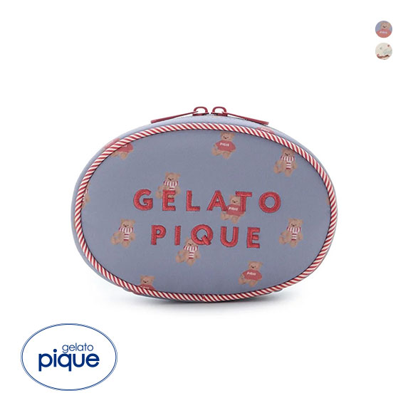 ジェラートピケ HOLIDAY オーバルポーチ ジェラピケ gelato pique