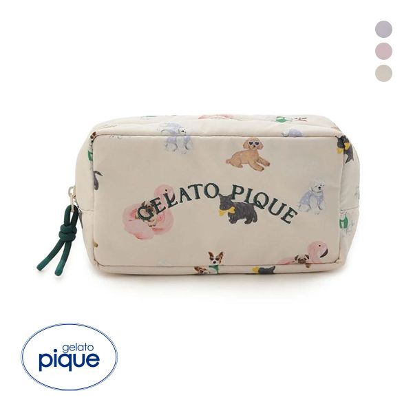 gelato pique ジェラートピケ SUMMER DOG総柄ポーチ ジェラピケ