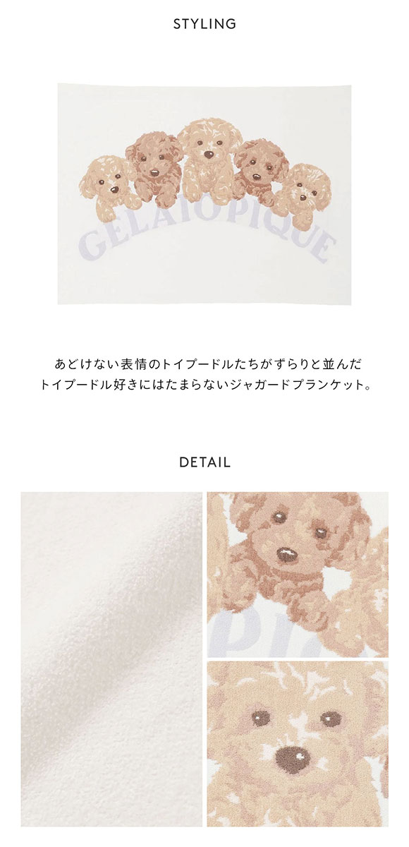 専用 ジェラートピケ トイプードルジャガードブランケット ジェラートピケ トイプードルジャガードブランケット ジェラピケ