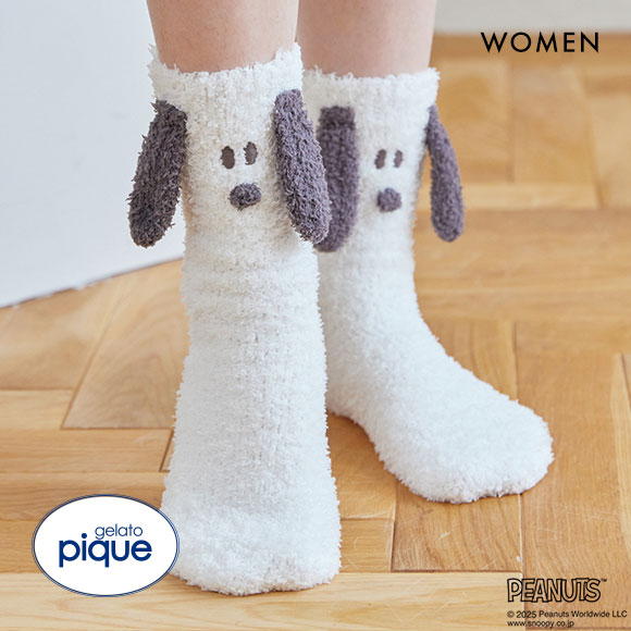 PEANUTS】【HOMME】スヌーピーベビモコソックス(ソックス