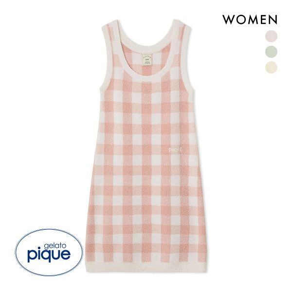 k*こ様 gelato pique チェック柄ノースリーブワンピース b52pwno252080-cfm01m.jpg?size=n