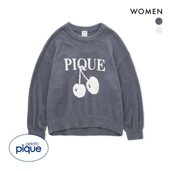 ジェラートピケ レディース ベビモコチェリージャガードプルオーバー ジェラピケ パジャマ ルームウェア gelato pique | gelato pique | 01