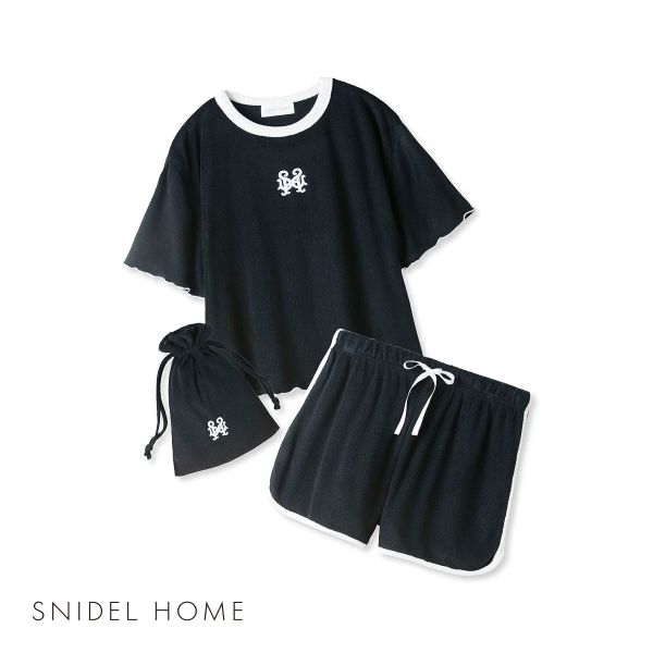 スナイデルホーム SNIDEL HOME パイルセットアップ パジャマ ルームウェア 巾着付き｜shirohato｜02