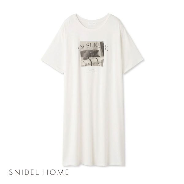 スナイデルホーム SNIDEL HOME ネコTシャツ ワンピース パジャマ ルームウェア｜shirohato｜02