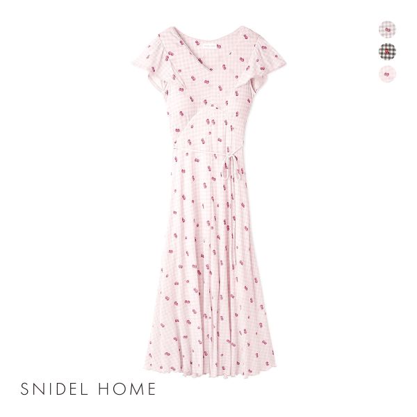 SNIDEL スナイデルホーム チェリーカシュクールワンピース