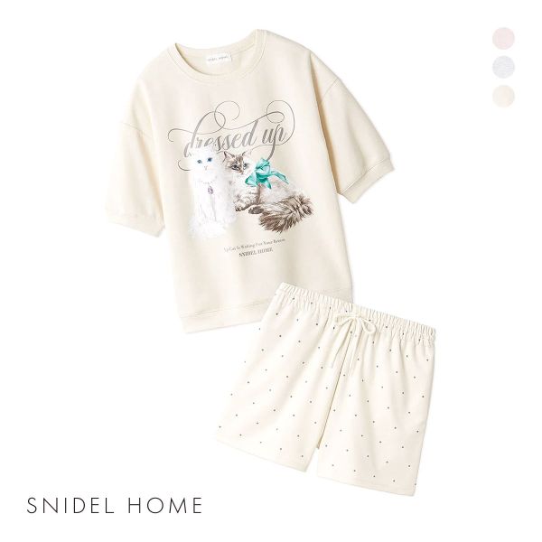 SNIDEL スナイデルホーム CATスウェットセットアップ パジャマ